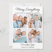 Merry Everything Grootouders 4 Afbeelding Kerst Feestdagenkaart (Voorkant)