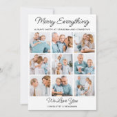 Merry Everything Grootouders 9 Afbeelding Kerst Feestdagenkaart (Voorkant)