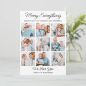 Merry Everything Grootouders 9 Afbeelding Kerst Feestdagenkaart (Staand voorkant)