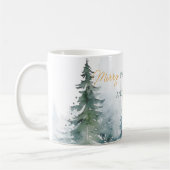 Merry Everything Happy Always Trees Personalized Koffiemok (Links)
