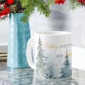 Merry Everything Happy Always Trees Personalized Koffiemok