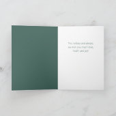 Merry Everything Happy Always Winter Trees Feestdagen Kaart (Binnen)