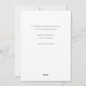 Merry Everything Happy Always Winter Trees Flat Feestdagenkaart (Achterkant)