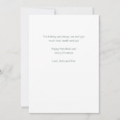 Merry Everything Happy Always Winter Trees Flat Feestdagenkaart (Achterkant)