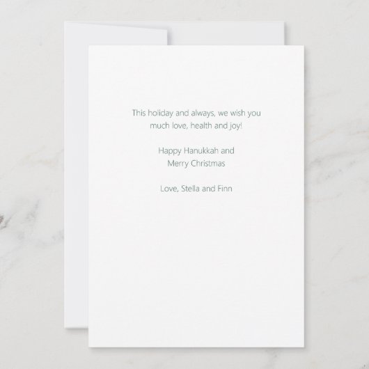 Merry Everything Happy Always Winter Trees Flat Feestdagenkaart (Achterkant)