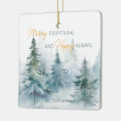 Merry Everything Happy Always Winter Trees Keramisch Ornament (Links)