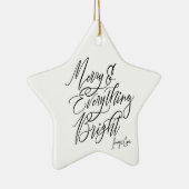 Merry & Everything Heldere Ronde Kerst Ornament (Rechts)