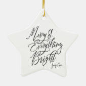 Merry & Everything Heldere Ronde Kerst Ornament (Achterkant)