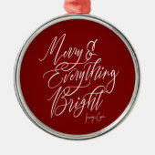 Merry Everything Heldere Ronde Kerst Ornament (Voorkant)