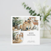 Merry Everything Minimal 2 foto Familie Kerstmis Feestdagenkaart (Staand voorkant)