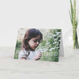 Merry Everything Retro Art Deco Foto Feestdagen Kaart