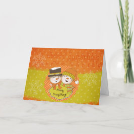 Merry Everything Snowmen Holiday Greeting Kaart