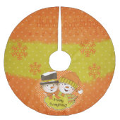 Merry Everything Snowmen Holiday Tree Skirt Kerstboom Rok (Voorkant)
