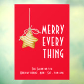 Merry Everything Star Ornament Vakantie Raamsticker (Vel 3)