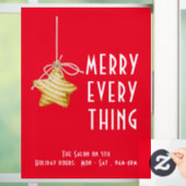 Merry Everything Star Ornament Vakantie Raamsticker (Huis)