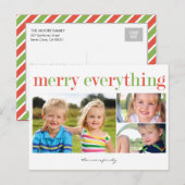 Merry Everything Vakantie Fotokaart Briefkaart (Voorkant / Achterkant)
