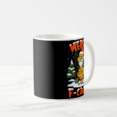 Merry F-caw-f Chicken Christmas Funny Rooster Men  Koffiemok (Voorkant rechts)