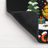 Merry F-caw-f Chicken Christmas Funny Rooster Men Muismat (Hoek)