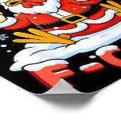 Merry F-caw-f Chicken Christmas Funny Rooster Men Poster (Hoek)