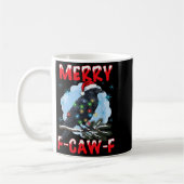 Merry F-caw-f Crow Christmas Snowflake Xmas Lights Koffiemok (Links)