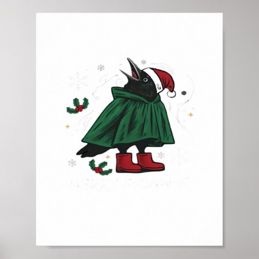 Merry F Caw F Funny Graphic Style Poster (Voorkant)