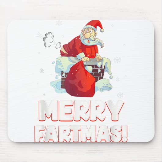 Merry fartmas santa claus farst kerst muismat (Voorkant)
