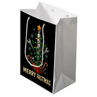 Merry Fastmas Spark Plug Christmas Tree Mechanic Medium Cadeauzakje