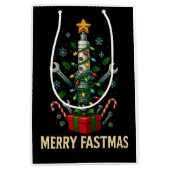 Merry Fastmas Spark Plug Christmas Tree Mechanic Medium Cadeauzakje (Voorkant)