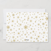 Merry Faux Gold Folie Retro Script Kerstfoto Feestdagenkaart (Achterkant)