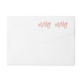 Merry Faux Roos Gold Foil Holiday Wraparket Label (Achterkant)