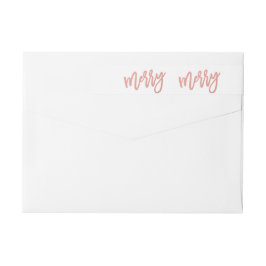 Merry Faux Roos Gold Foil Holiday Wraparket Label