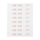 Merry Faux Roos Gold Foil Holiday Wraparket Label (Vel)