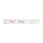 Merry Faux Roos Gold Foil Holiday Wraparket Label (Individueel)