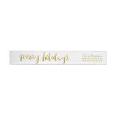 Merry Feestdagen Elegant Gold Script Custom White (Individueel)