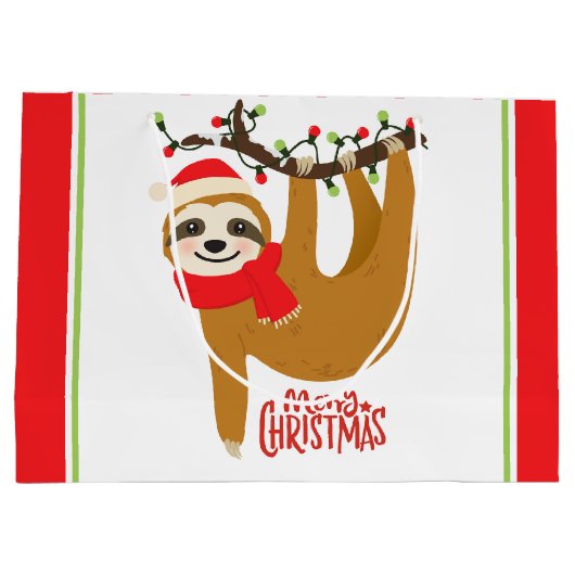 Merry-Feestdagen met kerstcadeaus Groot Cadeauzakje (Achterkant)