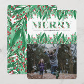 MERRY FEESTDAGENKAART (Voorkant / Achterkant)
