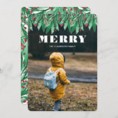 MERRY FEESTDAGENKAART (Voorkant / Achterkant)