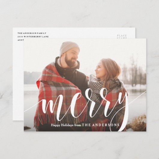 Merry Feestdagenkaart (Voorkant / Achterkant)