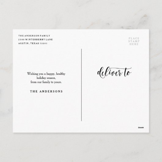 Merry Feestdagenkaart (Achterkant)