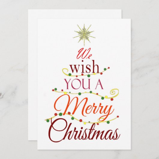 Merry Feestdagenkaart (Voorkant / Achterkant)