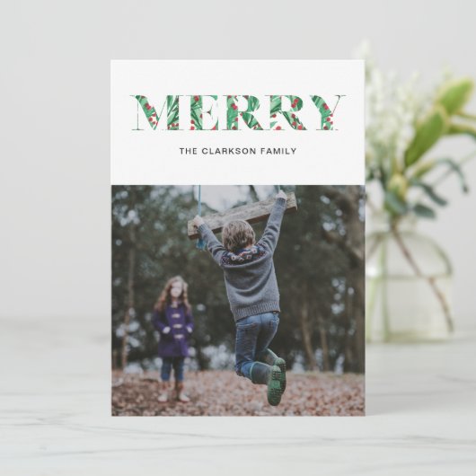 MERRY FEESTDAGENKAART (Staand voorkant)