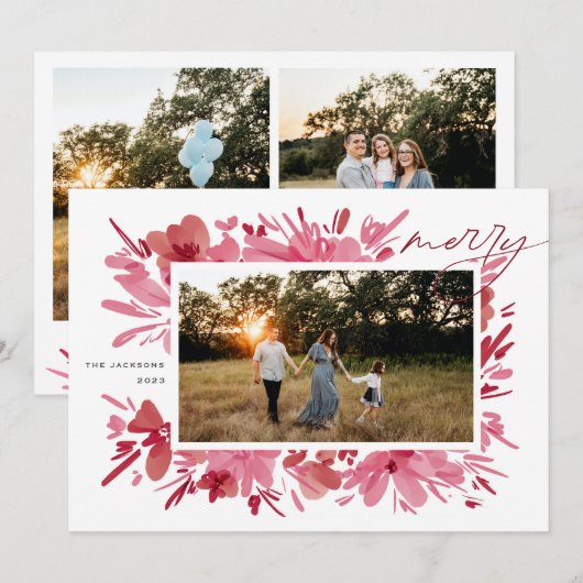 Merry Feestdagenkaart (Voorkant / Achterkant)