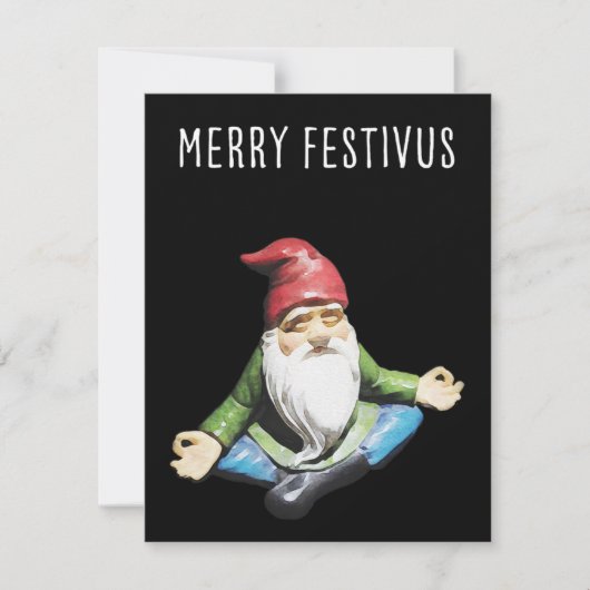 Merry Festivus Gnome-kerstkaart Kaart (Voorkant)
