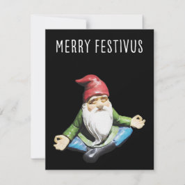 Merry Festivus Gnome-kerstkaart Kaart