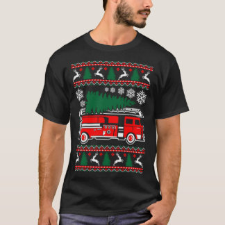 Merry Firefighter Ugly KerstSweater Funny Tsh T-shirt