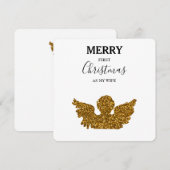 Merry First Kerstvrouw Newly Weds Angel (Voorkant / Achterkant)