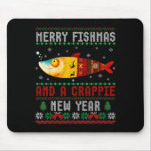 Merry Fishmas And A Crape New Year Ugly Fisherman  Muismat (Voorkant)