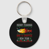 Merry Fishmas And A Crape New Year Ugly Fisherman Sleutelhanger (Voorkant)
