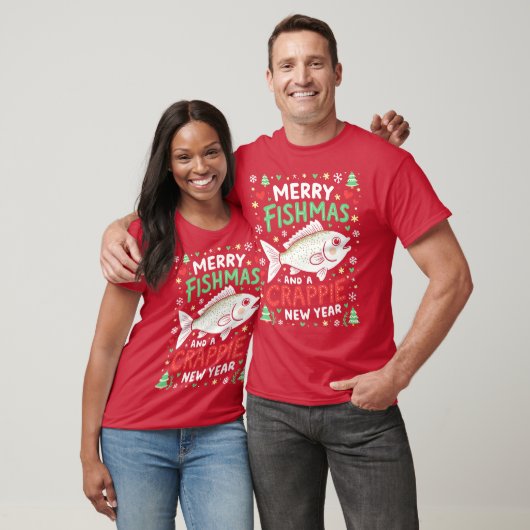 Merry Fishmas and a crappie new year 2 T-shirt (Unisex)
