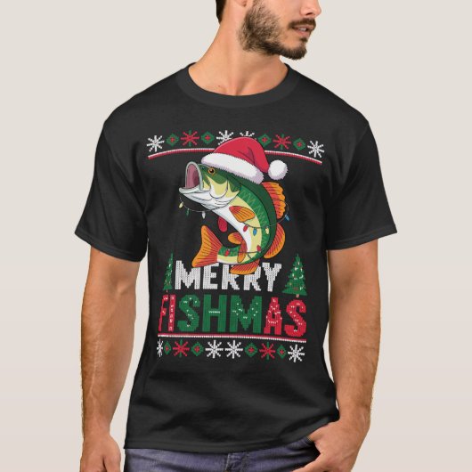 Merry Fishmas Angler Weihnachtsgeschenk Shirt (Voorkant)